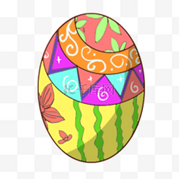 彩蛋背景素材图片_复活节彩色抽象图案彩蛋