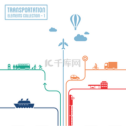 交通信息图形-图形元素集合，所