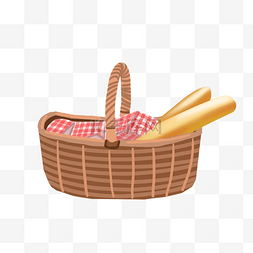 篮子面包图片_野餐面包美食