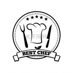 厨师餐厅图片_最好的厨师叉子和刀帽最好的厨师