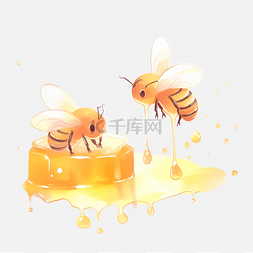 金黄色蜂蜜水饮品