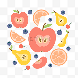 切片水果苹果橙子
