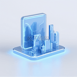 建筑3d图片_3D图标B端产品科技元素