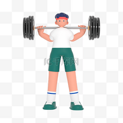 练肌肉图片_3D立体举重健身锻炼人物