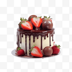 草莓蛋糕素材图片_巧克力草莓蛋糕1