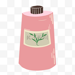立体粉色背景图片_沐浴露植物粉色绘画广告