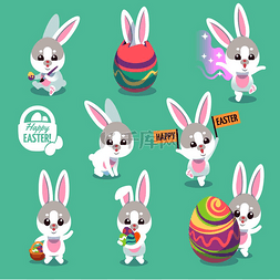 复活节兔子字符。