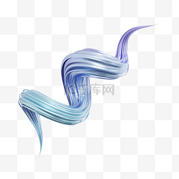 3D螺旋线条蓝紫色曲线