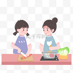 劳动节精选素材图片_儿童学生劳动做菜下厨做家务