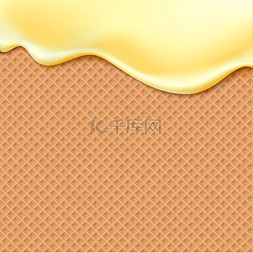 Flowing yellow glaze on wafer