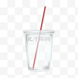 一次性透明杯子图片_咖啡杯样机透明塑料一次性杯