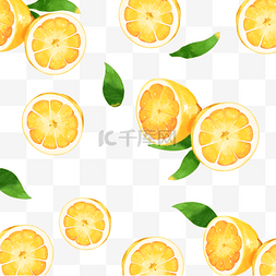 夏季水彩水果橙子底纹