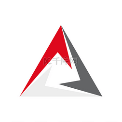 贸易公司图片_矢量抽象三角形，三个箭头