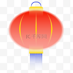 潮流弥散大红灯笼渐变简约扁平