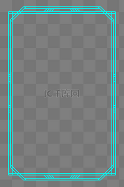 科技感主题框图片_电竞蓝色科技感边框