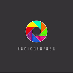 logo设计图片_彩色摄像机镜头的光圈，摄影工作