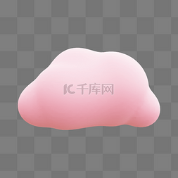 c4d立体云朵图片_3DC4D立体粉色云朵