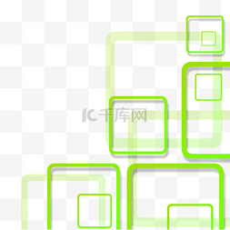 绿色方块背景图片_商务科技绿色方块抽象边框