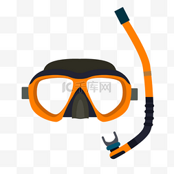 潜水图片_潜水面罩喷气式呼吸机卡通