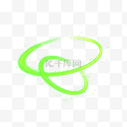 创意线条组合图片_眩光绿色圆圈线条组合