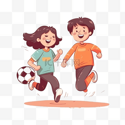 足球服图图片_卡通手绘儿童足球运动