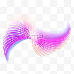 紫色抽象波浪光效