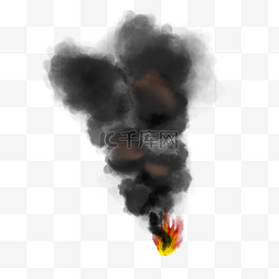 爆炸爆发图片_黑色火山爆发烟雾