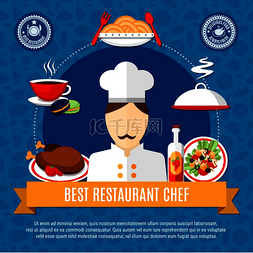 试管鸡尾酒图片_最佳男餐厅厨师概念和他在蓝色背