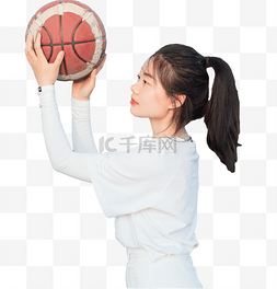 篮球图片_美女运动打球健身