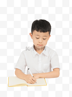 人物写字图片_儿童写作业写字