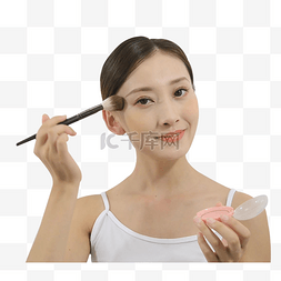 正在化妆的女人图片_正在化睫毛膏的美女