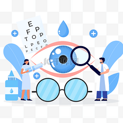 眼镜图片_眼科检查眼睛医生测视力做手术放