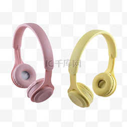 耳机粉色无线黄色头戴式