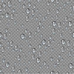 水滴无缝图案窗户上的雨滴使玻璃