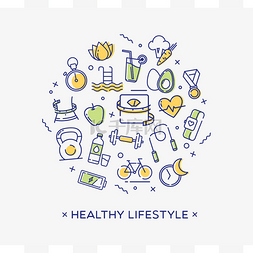 健康的生活方式概念形象，节食，