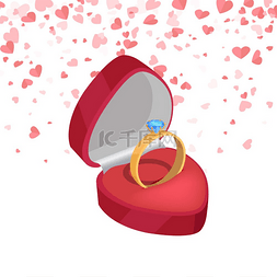 浪漫珠宝图片_结婚戒指，浪漫的传统惊喜。 