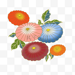 梅花图案剪纸图片_日本传统花纹花卉剪纸菊花