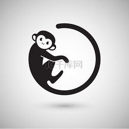 猴子标志的圆形状