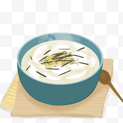 韩国料理美食图片_食物韩式料理年糕汤插图