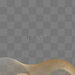金色线条光效图片_金色漂浮线条装饰边框