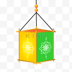 柬埔寨高棉新年黄绿色灯笼装饰