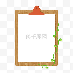 木质文字框图片_木质文件夹纸张植物边框
