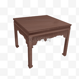木桌上的碗图片_古代家具木桌桌子古典中式
