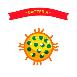带文字的图片图片_细菌特写的细菌细胞海报图标带文