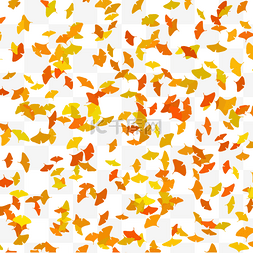 秋天银杏叶银杏树叶落叶底纹