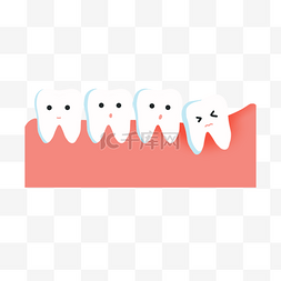牙病卡通图片_口腔牙齿疼痛牙龈