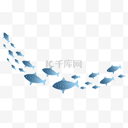 海洋蓝色鱼群