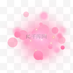 粉色模糊光团圆形抽象光效