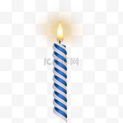 节日蜡烛图片图片_燃烧的卡通蓝色蜡烛