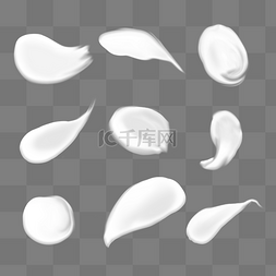 白色立体质感图片_白色奶油质感泡沫笔刷